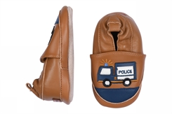 Melton leather shoes - Brown sugar Police